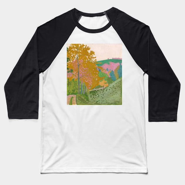 herbstlandschaft herbst auf der oschwand 1906 - Cuno Amiet Baseball T-Shirt by Kollagio